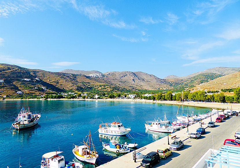 Aegiali port and beach in Amorgos.