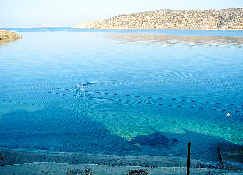 The best beaches in Amorgos. Eleni beach. 