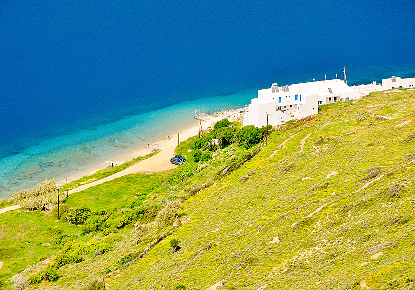 Pension Eleni on The Beach in Katapola on Amorgos.