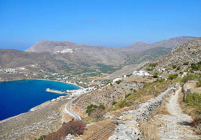 Hike going from Panagia Hozoviotissa to Aegiali  in Amorgos.