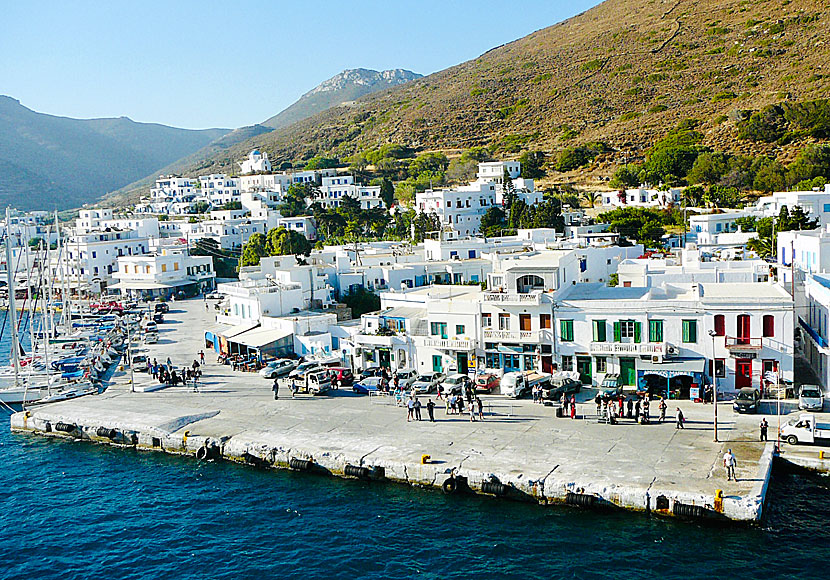 The port in Katapola in Amorgos.