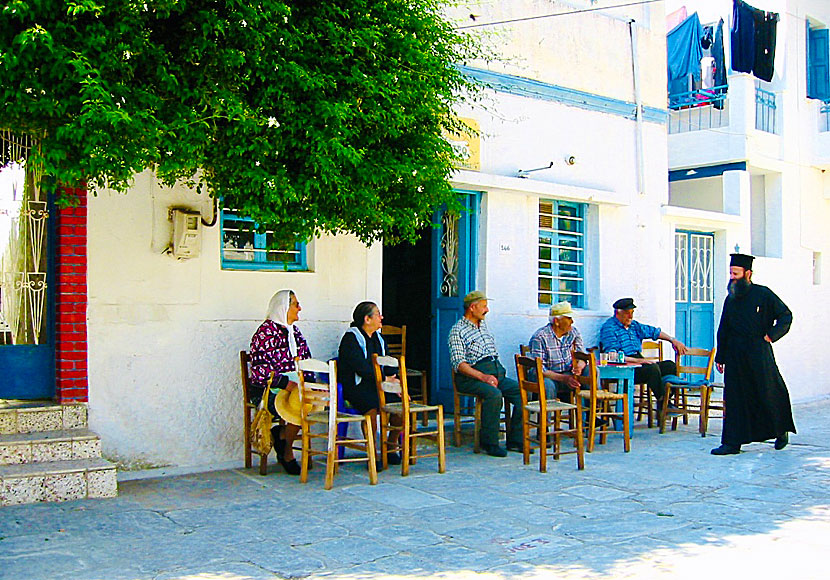 Kafénion in Langada in 2003. Amorgos.