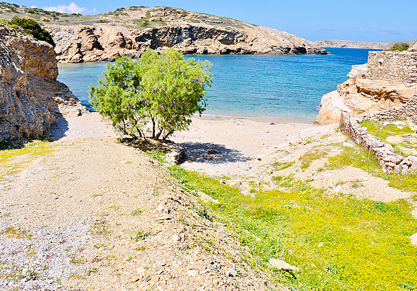 Paradisia beach near Kalofana village on southwest Amorgos.