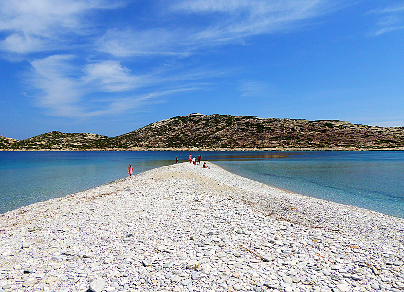 The best beaches in Amorgos. Agios Pavlos beach. 