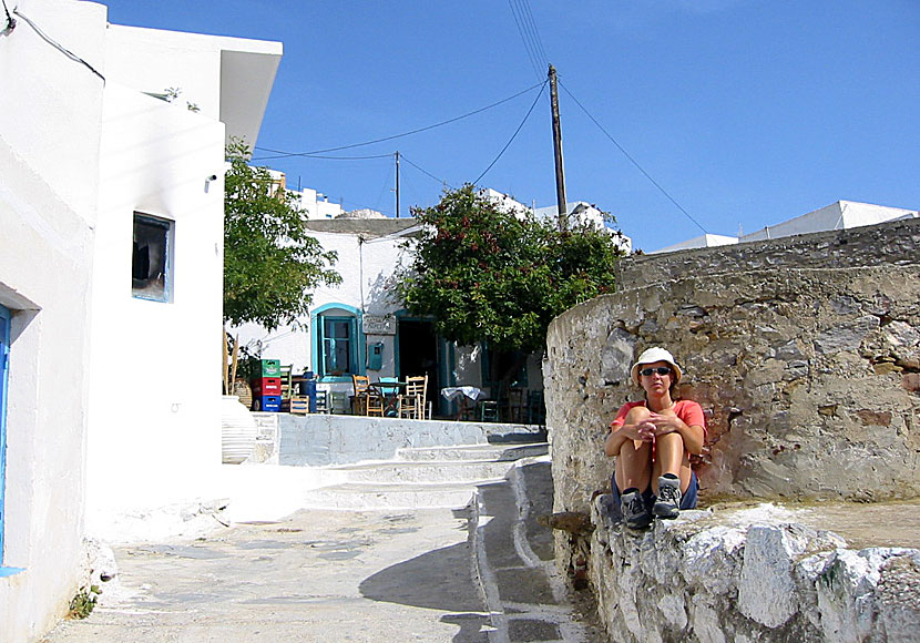 Tavernas in Tholaria on Amorgos.
