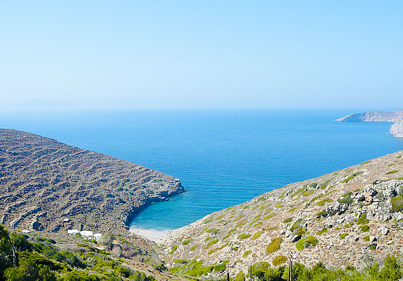 Tyrokomos beach below the small village of Lefkes on Amorgos.