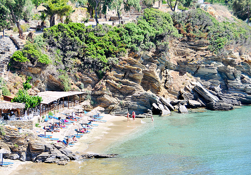 Delavoyas beach near Batsi on Andros.