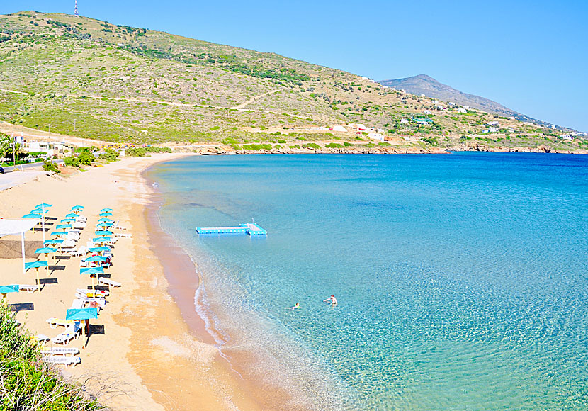 Kypri beach which is located before Chryssi Ammos beach if you are coming from Batsi.
