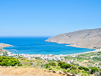 The village of Ormos Korthiou on Andros.