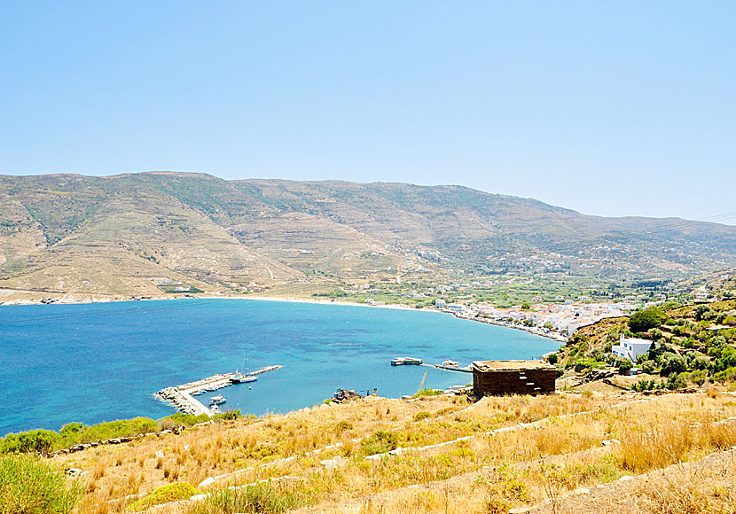 The villages of Ormos, Aidonia, Korthi, Piso Meri, Moussionas on Andros.