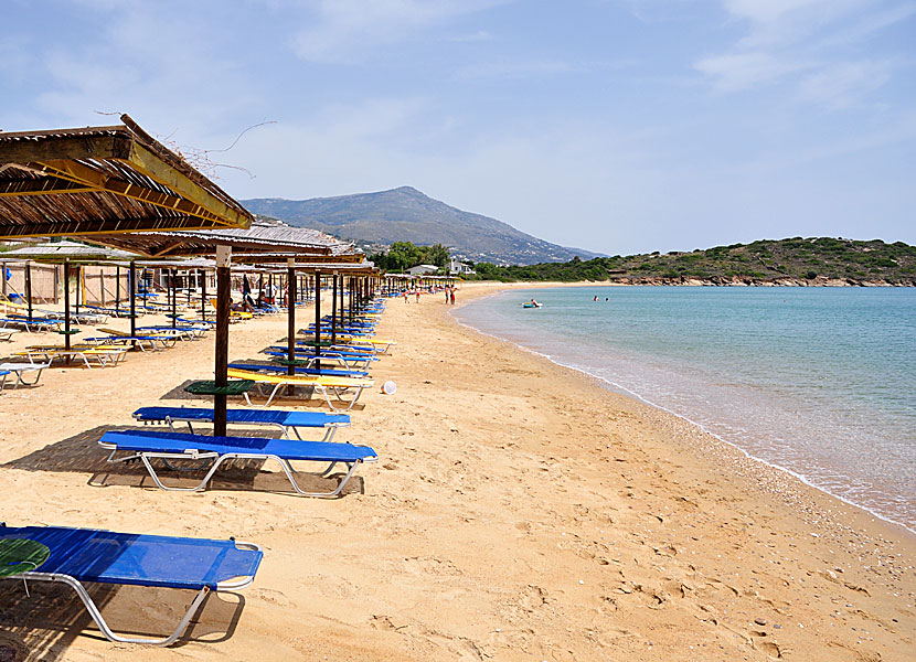 The best beaches on Andros. Agios Petros beach