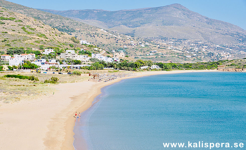 Agios Petros beach in Andros.