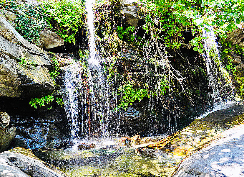 Pithara Waterfalls on Andros in Greece.