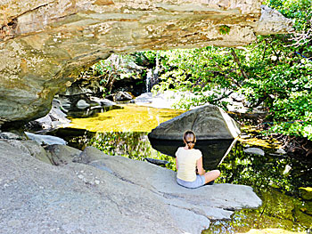 Pithara Waterfalls on Andros.
