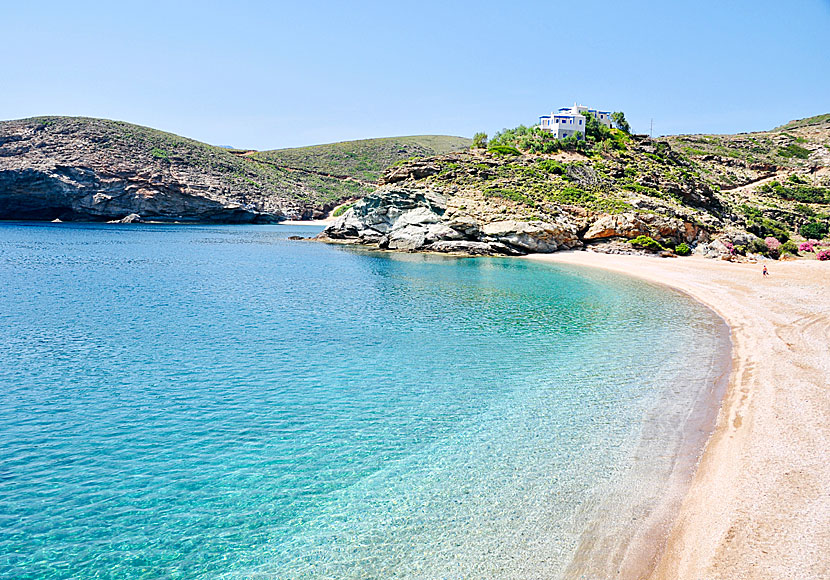 Don't miss Vitali beach when you are on northeastern Andros in Greece.