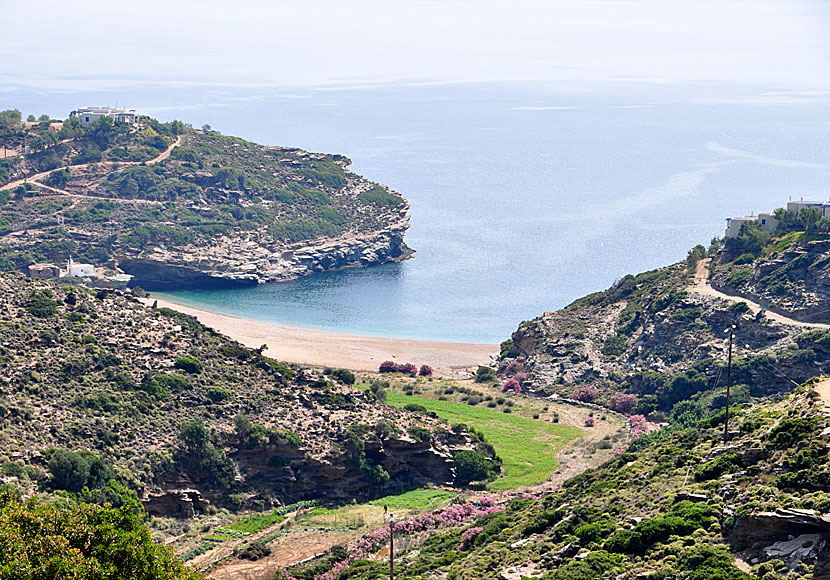 Vitali beach on northeastern Andros in Greece.