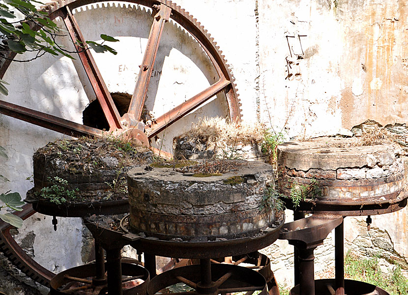 Wheat mills in the pasta factory near Stenies.