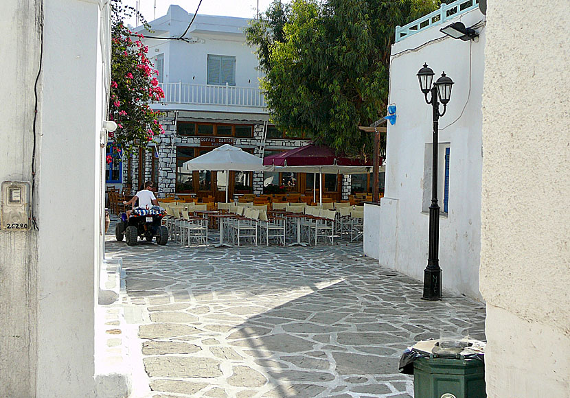 The main square of Chora seen from the entrance to Kastro.
