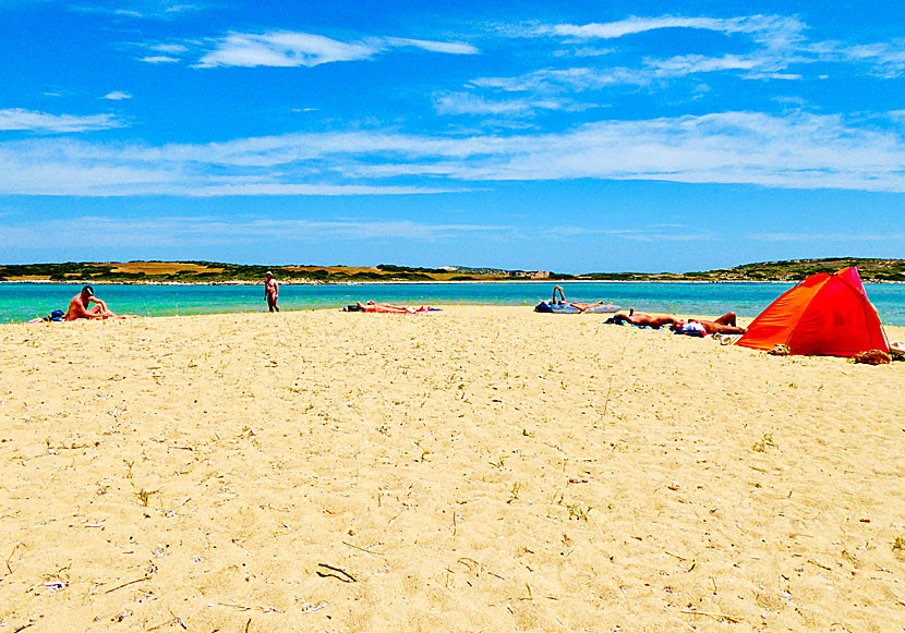 Nudist beach and the small island of Diplo on Antiparos.