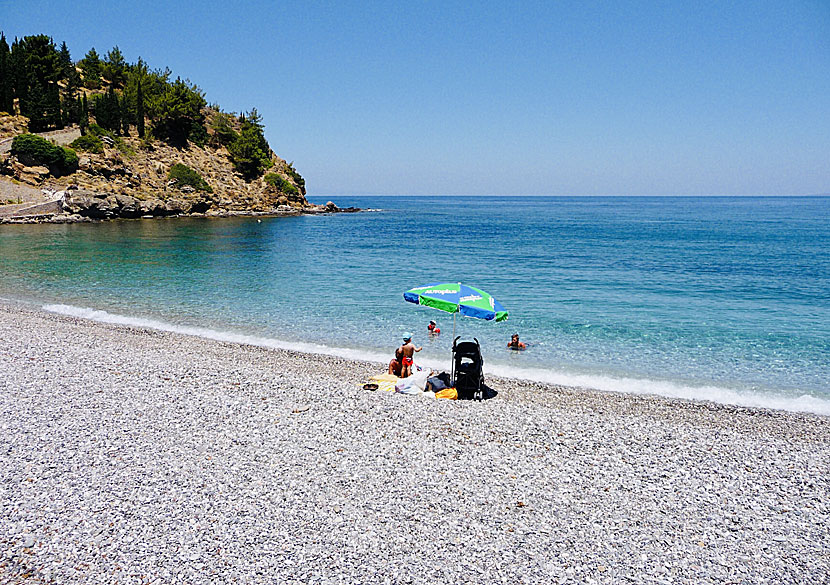 Wonderful Nagos beach on Chios in Greece.