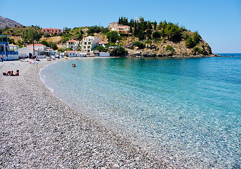 Nagos beach on the island of Chios in Greece.
