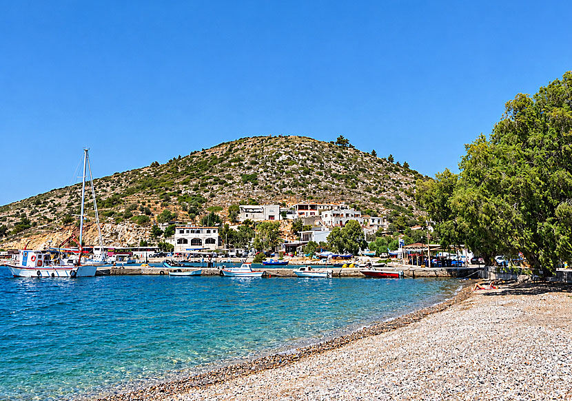 Limenas Meston harbour and beach are about 34 kilometres from Mesta.