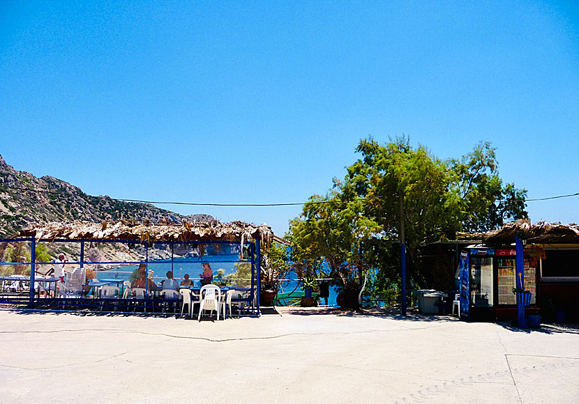 Taverna and cantina on the beach of Vroulidia on Chios.