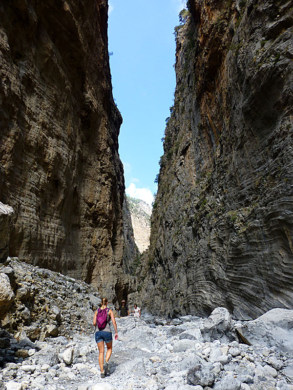 The Samaria Gorge. Arriving soon in Agia Roumeli in southern Crete.