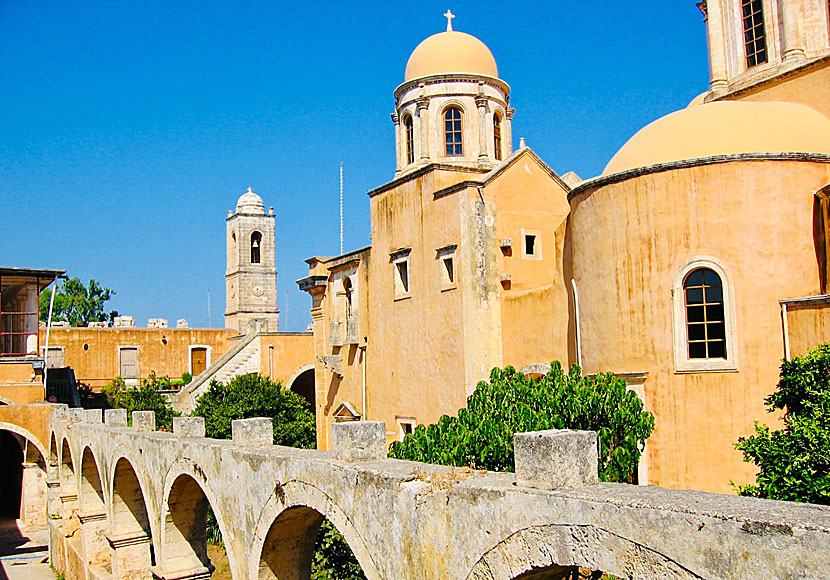 The beautiful Agia Triada Monastery in the Akrotiri peninsula. Chania in Crete.