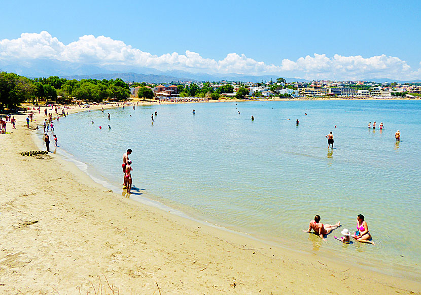 The best beaches near Chania in Crete.  Glaros (Agii Apostoli) beach.