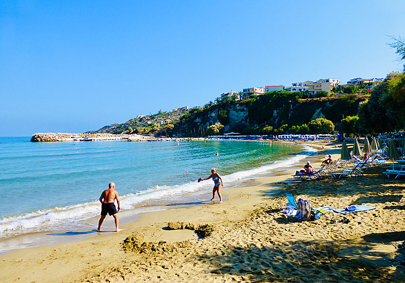 Almyrida beach and Plaka in Crete.