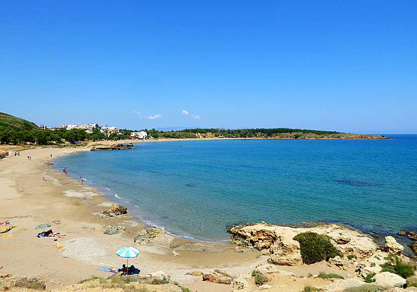 The best beaches near Chania in Crete.  Aptera beach.