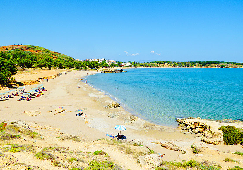 The best beaches near Chania in Crete.  Aptera beach.