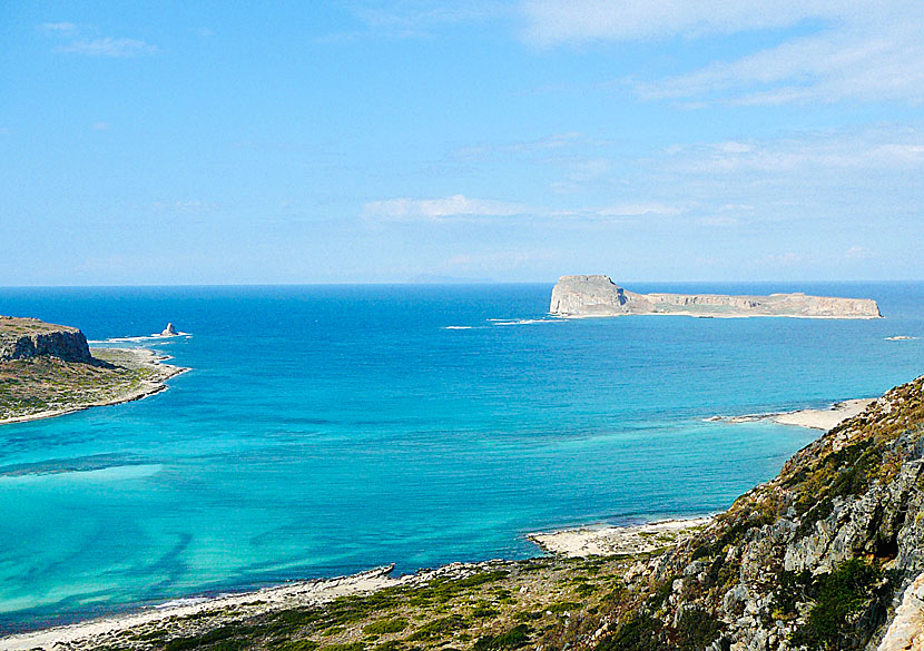 The lagoon where Balos beach Gramvousa beach is located.