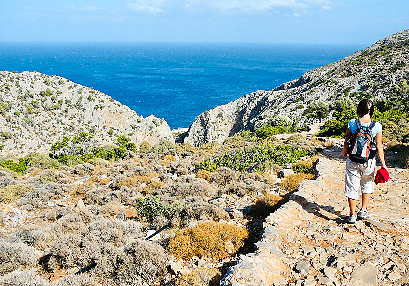 On the way to the Katholiko Monastery and Katholiko beach. Akrotiri. Crete.