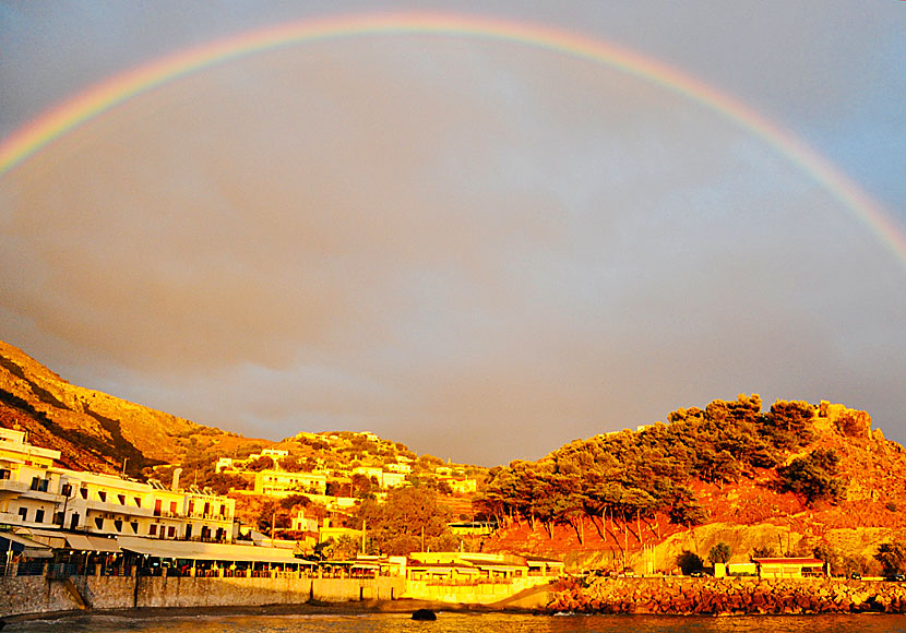 Rainbow in Chora Sfakion in southern Crete.