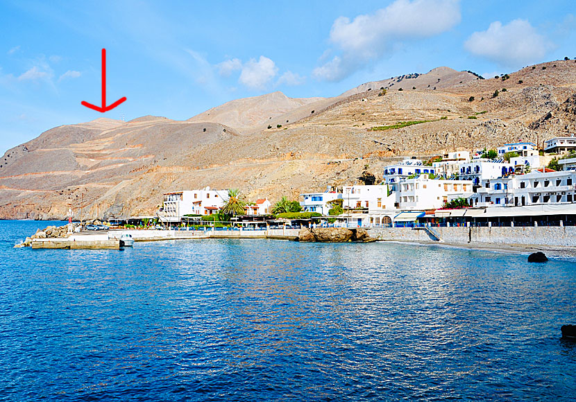 The seafront promenade in Chora Sfakion. Crete.