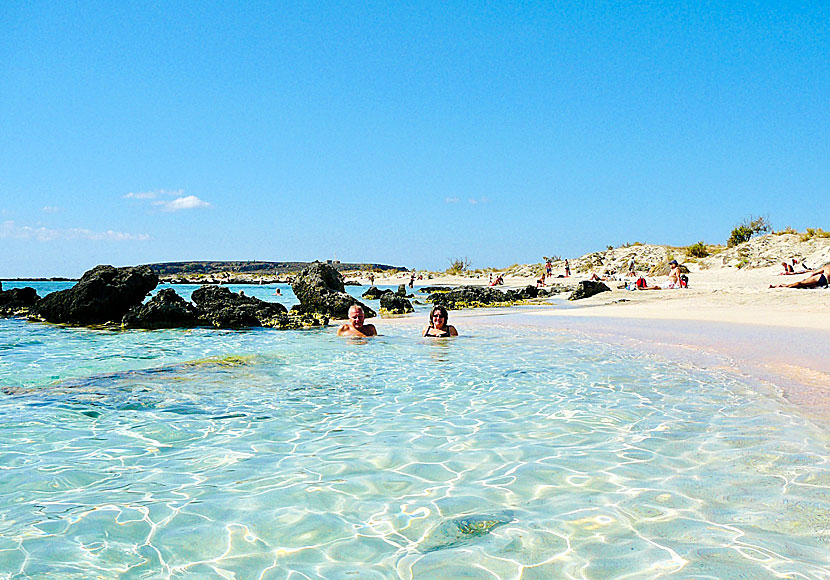 Elafonissi beach in Crete.