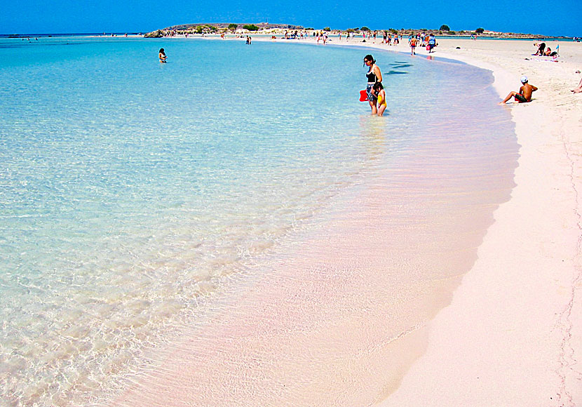 Elafonissi in Crete is a very child-friendly beach.