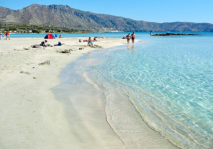 Elafonissi beach in south-west of Crete.