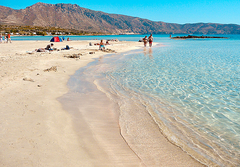 Elafonissi beach in south-west of Crete.