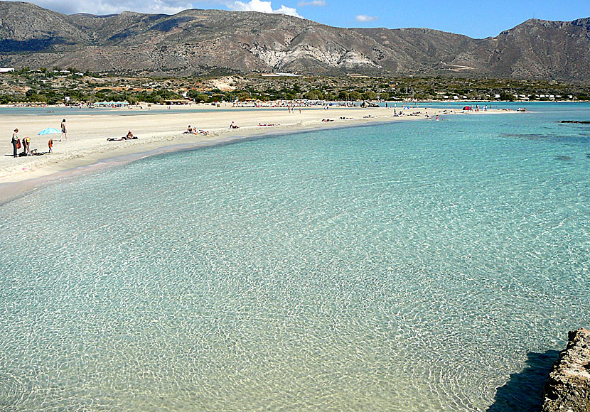 The beach paradise of Elafonissi in south-west of Crete.