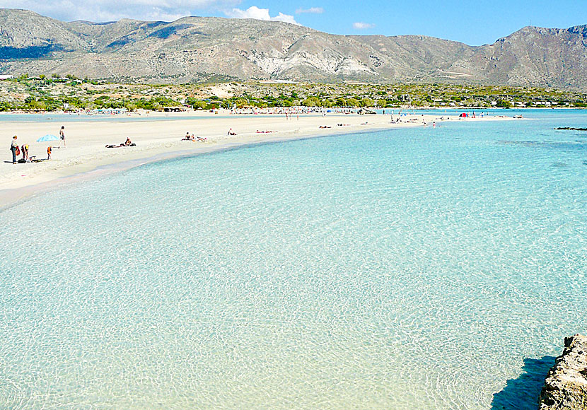 The beach paradise of Elafonissi in south-west of Crete.