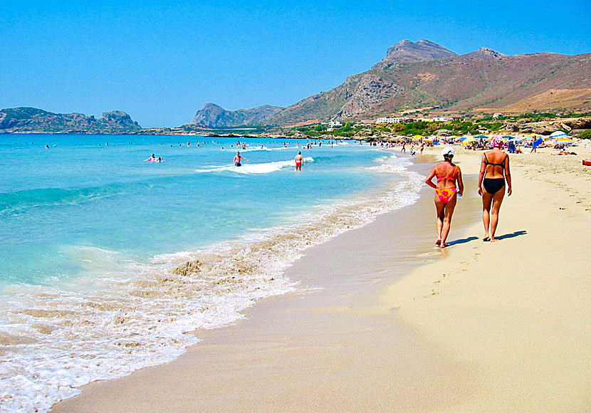 The best beaches near Chania in Crete.  Falassarna beach