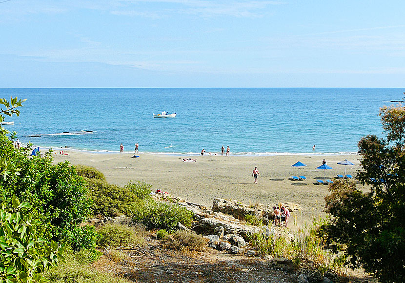 The drosoulites ghost beach below the Frangokastello castle.