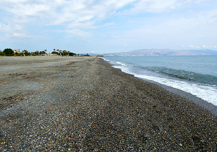 The beach in Gerani between Maleme and Platanias in Crete.