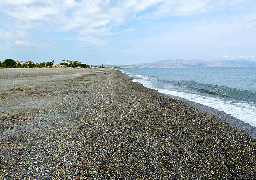 The beach in Gerani between Maleme and Platanias in Crete.