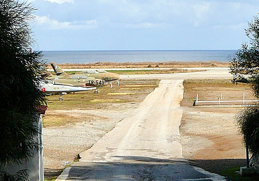 Old aircraft at the airport in Maleme that took part in the Battle of Crete during the Second World War.