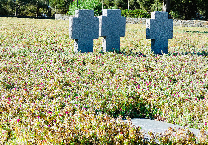 Tombstones at the German cemetery in Maleme.