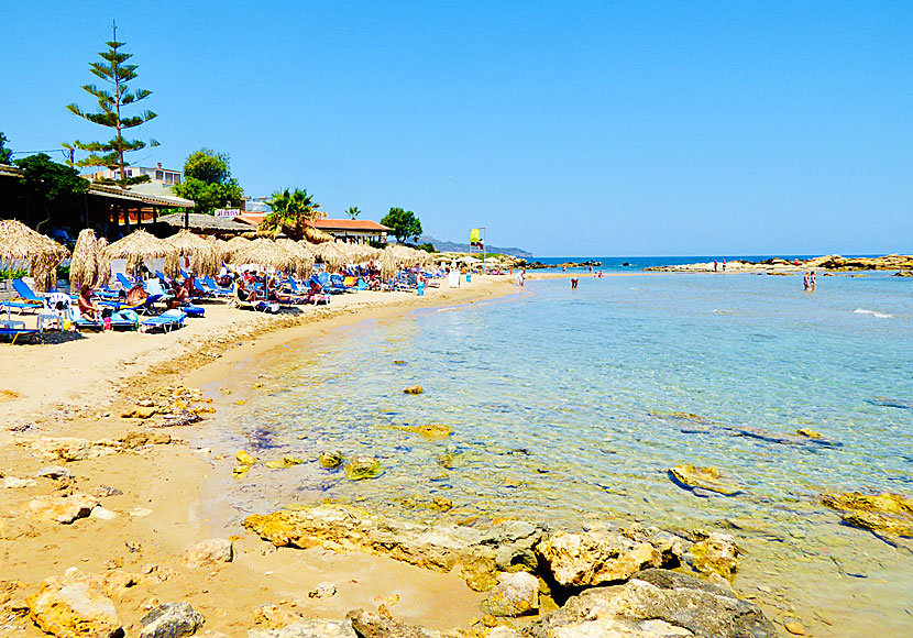 One of the beaches in Kalamaki  west of Chania in Crete.